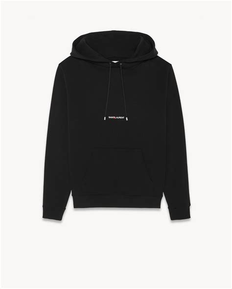 fleece ysl logo weiß|YSL hoodie for men.